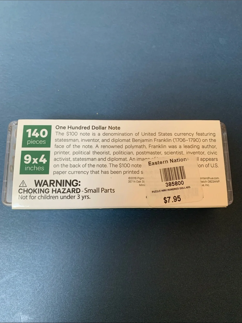 Collectibles Limited Edition minipix® One Hundred Dollars Puzzle. Pre-Owned.